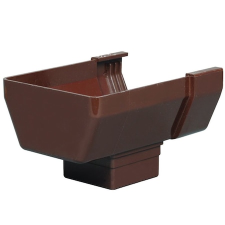 Amerimax Home Products Amerimax 5.8 in. H X 4.5 in. W X 5.8 in. L Brown Vinyl U Gutter Drop Outlet T1509